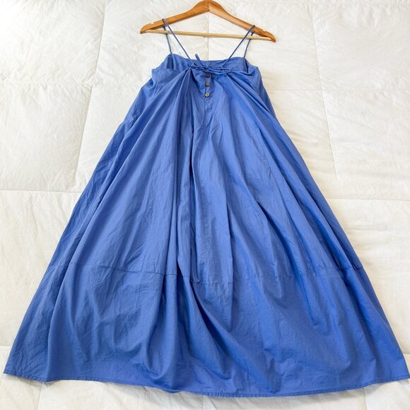 NWOT Free People Struttin’ Midi Dress Blue Fizz Cotton Sleeveless Sundress XS - Picture 8 of 9